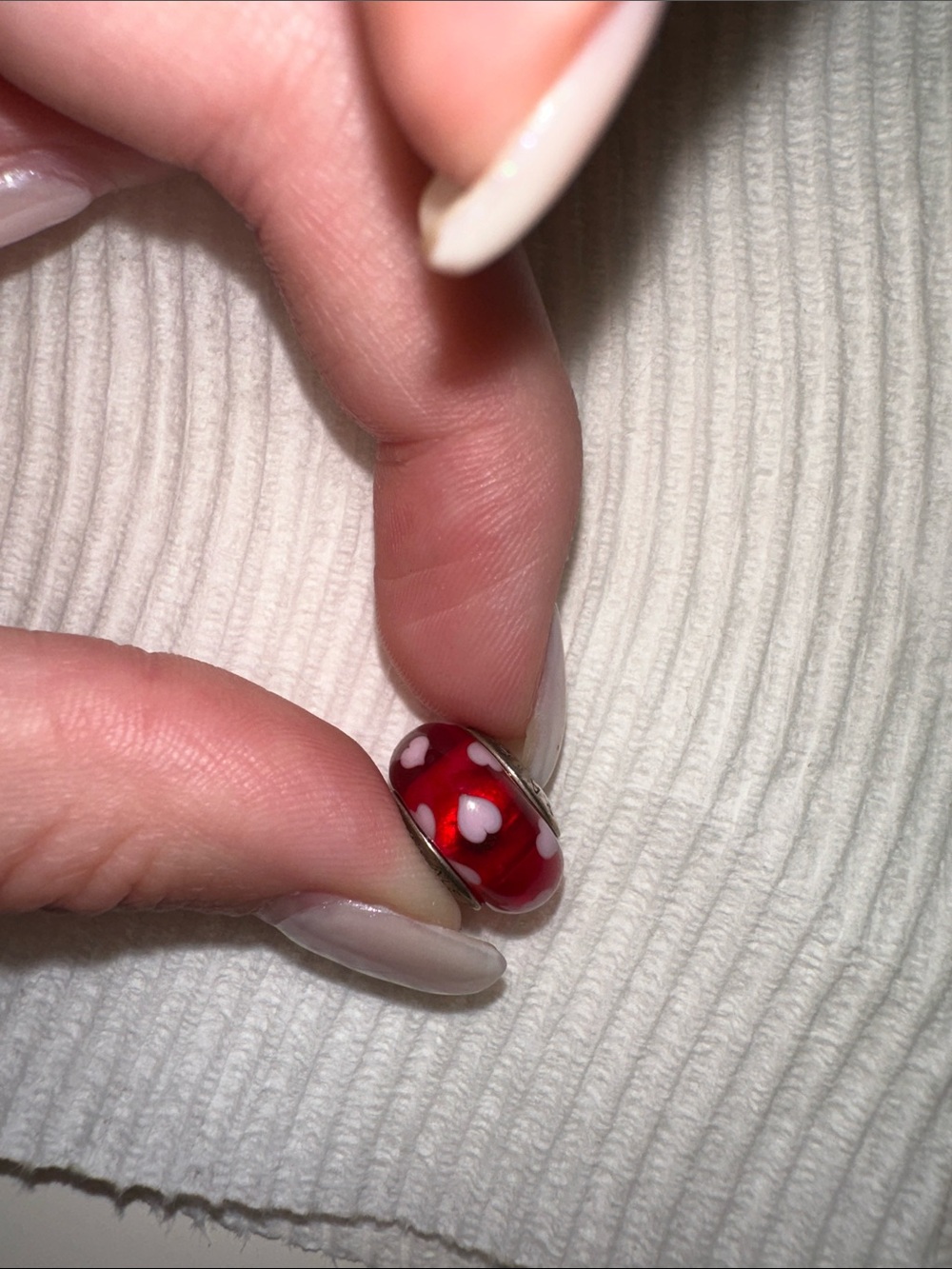 Glass Heart & Floral Lampwork Bead Set - Picture 4 of 4
